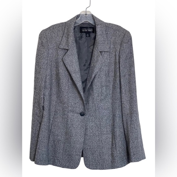 NWT Linda Allard Ellen Tracy 10% wool blazer. Size 16 color- graphite - Picture 2 of 9